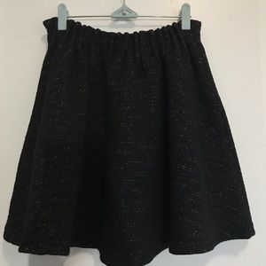 Black winter circle skirt